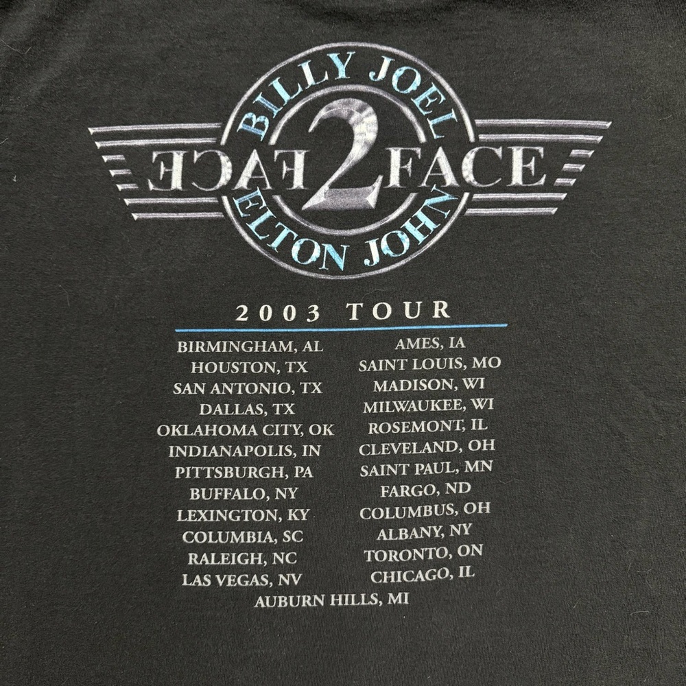 Billy Joel Elton John Face 2 Face 2003 Tour Shirt - Picture 4 of 5